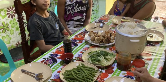 Family dinner table